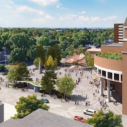 Bird’s-eye view of Ken Whillans Square
